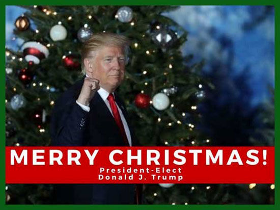 کارت تبریک کریسمس متفاوت ترامپ