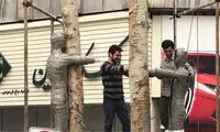 درختان خشکیده ولیعصر اثر هنری می‌شوند