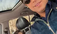 عکس سلفی اميرحسين رستمی و پسرش