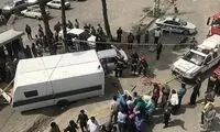 برخورد پراید با کانکس کنارجاده ایِ پلیس