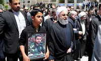روحانی در مراسم تشییع شهدای حادثه تروریستی