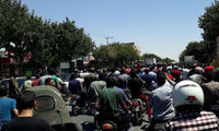 تجمع اعتراضی اصفهانی‌ها با موتور و دوچرخه