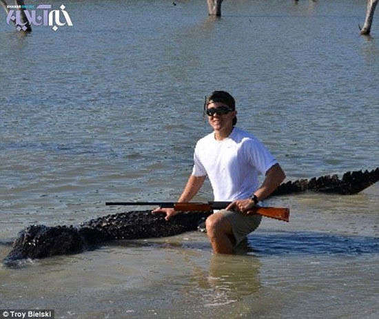 تصاویر وحشتناک از بزرگترین تمساح تگزاس