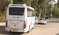 همراهی اتوبوس خبرنگاران توسط پلیس راهور