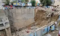 ریزش آوار در منطقه ۱۷ تهران