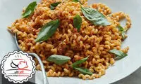 طرز تهیه پاستا با گوجه، سیر و بادام
