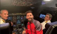 مهدی عبدی در جایگاه کمک‌خلبانی