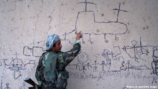 زندگی و جنگ در گرافیتی‌ها در افغانستان
