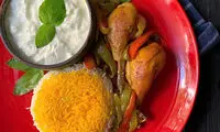 طرز تهیه بهترین مرغ زعفرانی در فر
