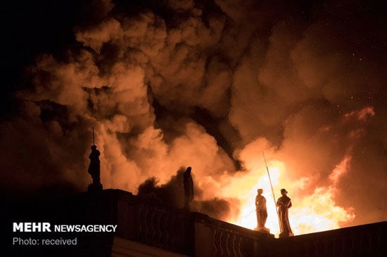 آتش سوزی در موزه ملی برزیل‎
