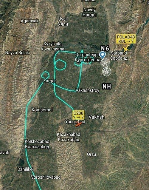 سرگردانی هواپیمای اشرف غنی بر فراز تاجیکستان