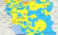 نقشه رنگ‌بندی کرونایی شهر‌های کشور