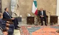 دیدار وزیر خارجه ایران با رئیس جمهور لبنان