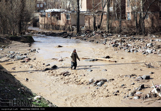 خسارات سیل در روستای «بیرق»