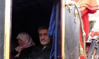 بعیدی نژاد در کالسکه سلطنتی