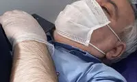 تصویری از فتح‌الله‌زاده روی تخت بیمارستان