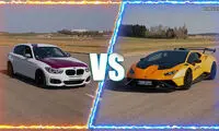 نتیجه جالب کورس لامبورگینی با BMW در دل جاده!