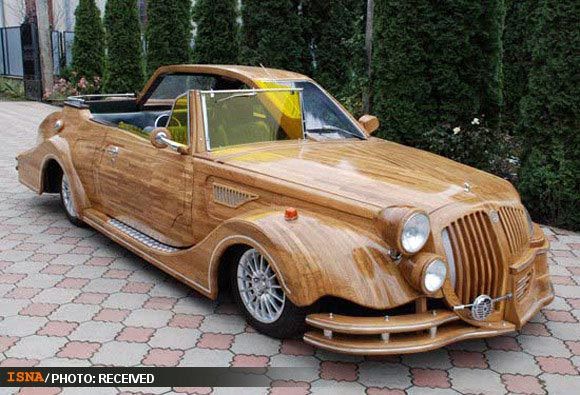 ساخت خودرويی با چوب درخت بلوط +عکس