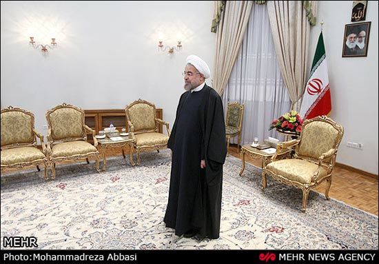 عکس: حجاب وزیرخارجه ایتالیا در دیدار روحانی