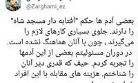 ضرغامی: بعضی حکم آفتابه دار مسجد شاه را دارند