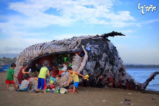 نهنگ مرده فیلیپین؛ یادآور آلودگی اقیانوس ها