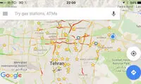 امکان اطلاع از ترافیک تهران در گوگل مپ!