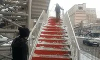 یخ‌زدگی پل‌های عابر پیاده در تهران