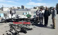 لاشه خودروی عامل حمله تروریستی چابهار