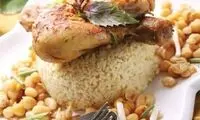 خوراک مرغ مکزیکی به همراه برنج قهوه ای