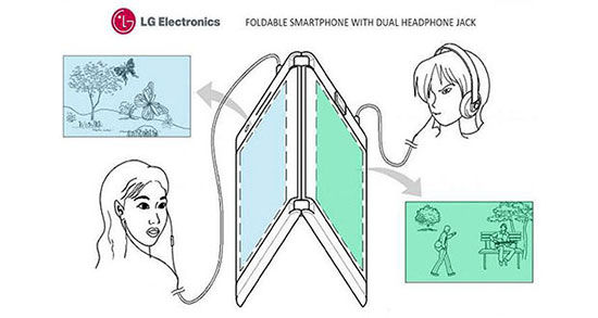 تولید گوشی انعطاف‌پذیر ال‌جی با دو باتری