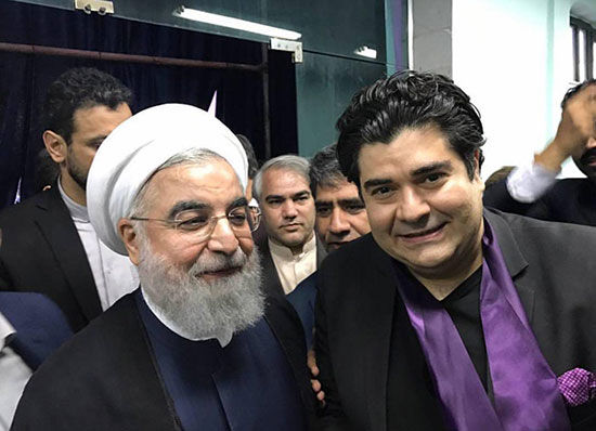 عکس یادگاری سالار عقیلی با روحانی