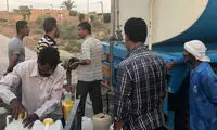 توزیع آب شرب با تانکر و گالن در خوزستان