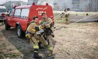مانور عملیاتی آتش‌نشانی جنوب تهران