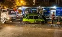 عکس: تصادف شدید پراید در خیابان انقلاب