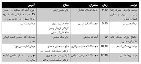 تجمع فاطمیون تهران در شهادت حضرت زهرا(س)