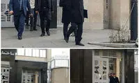 حسین فریدون هنگام خروج از دادگاه