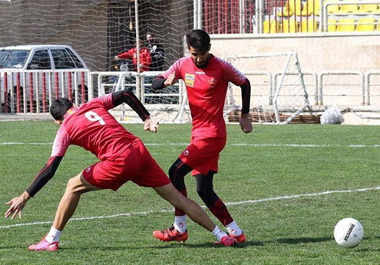 بشار رسن در تمرین پرسپولیس حاضر شد