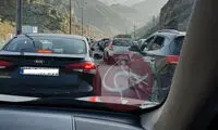 ترافیک سنگین در جاده چالوس