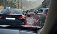 ترافیک سنگین در جاده چالوس