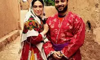 تصویری از بابک جهانبخش و همسرش در ابیانه