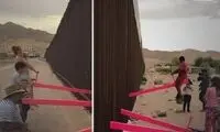 الاکلنگ بازی بین مرز آمریکا و مکزیک