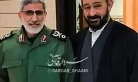 سردار قاآنی در کنار فرمانده مقاومت لبنان