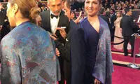 تصویر نقشه مشهد روی شال انوشه انصاری