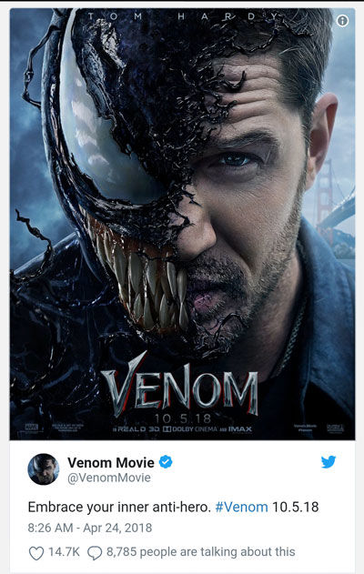 تریلر دوم Venom منتشر شد