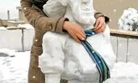 عکس: هانیه توسلی و آدم برفی جالبش!