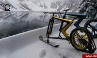 عکس: دوچرخه ای مخصوص اسکی!