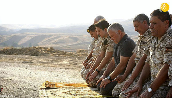 نماز شاه اردن در مناطق پس گرفته‌شده از اسرائیل