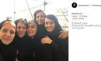 سلفی باران کوثری با بازیگران زن «سرکوب»