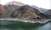 عکس: کاهش شدید ذخایر آب سد امیرکبیر