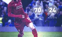 عملکرد درخشان محمد صلاح در صدمین بازی‌اش